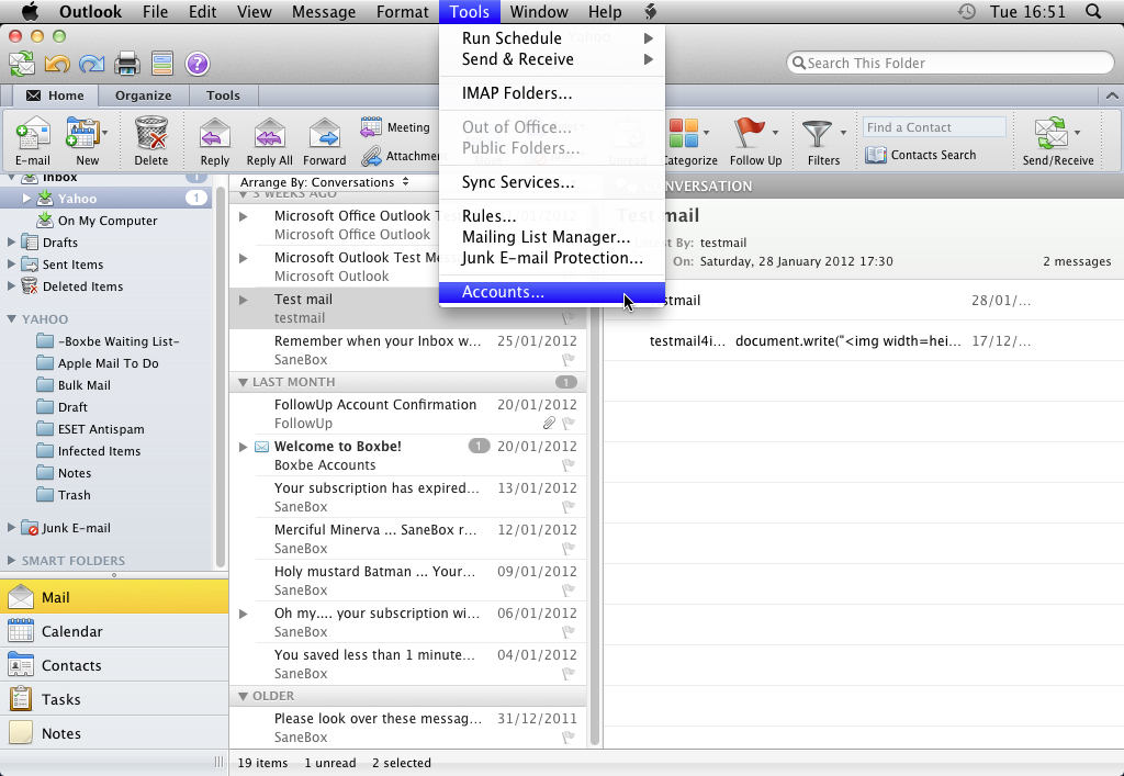 setup gmail in outlook for mac 2011